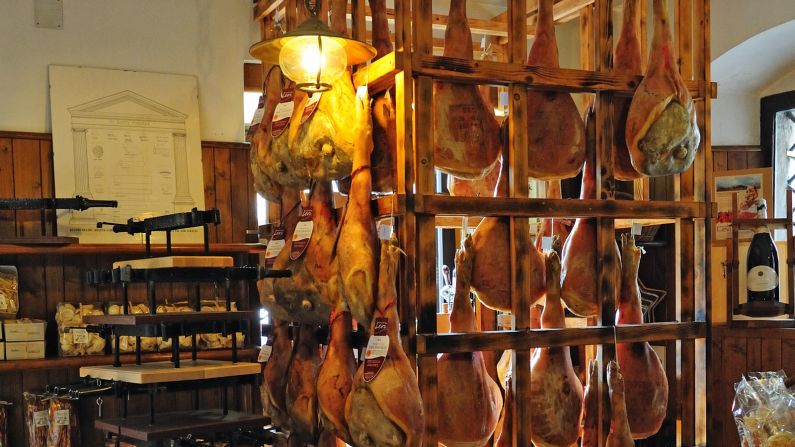 It's less popular with tourists than its Umbrian rivals Perugia and Assisi, but unlike its sister towns, Nursia is a pork paradise. Its produce has given rise to Italy's "norcineria" tradition of meat-curing, using methods that originated in the 1300s.