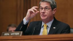 Senate Environment and Public Works Committee ranking member Sen. David Vitter (R-LA) questions members of the U.S. Nuclear Regulatory Commission during an oversight hearing in the Dirksen Senate Office Building on Capitol Hill January 30, 2014 in Washington, DC.