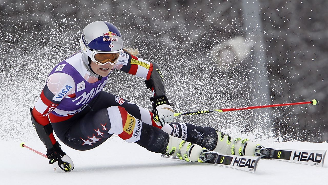 MERIBEL, FRANCE - MARCH 22: (FRANCE OUT) Lindsey Vonn of the USA during the Audi FIS Alpine Ski World Cup Finals Women's Giant Slalom on March 22, 2015 in Meribel, France. (Photo by Alexis Boichard/Agence Zoom/Getty Images)