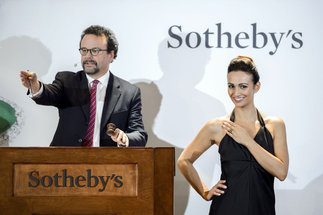 The diamond was estimated to sell for between 35 and 55 million dollars.