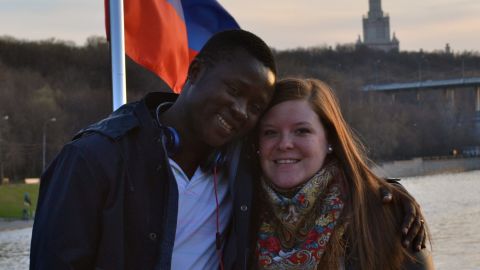 Eric and Kristin Njimegni met in Moscow while studying and working and now live in Keewatin, Minnesota.