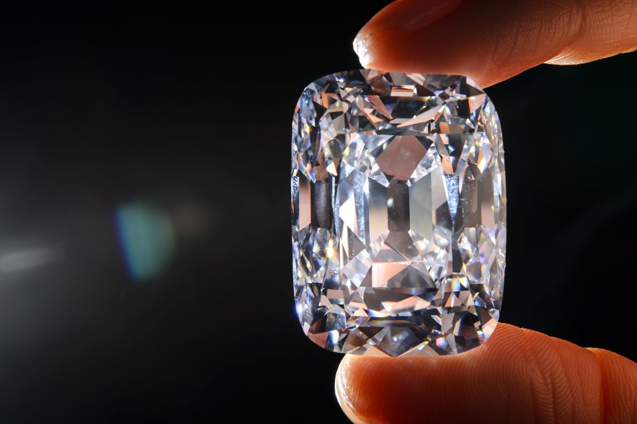 The 76.02-carat 400-year-old Archduke Joseph diamond set a new record for price per carat for a colorless diamond in 2012, when it sold for $21.5 million at a Christie's auction. 
