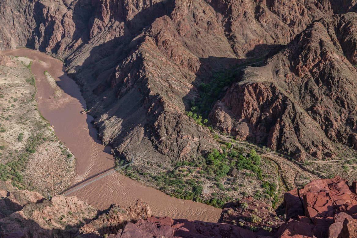 The North Kaibab Trail is the only trail on the North Rim to reach the two bridges that cross the Colorado River. This makes a rim-to-river-to-rim trans-canyon hike possible.  
