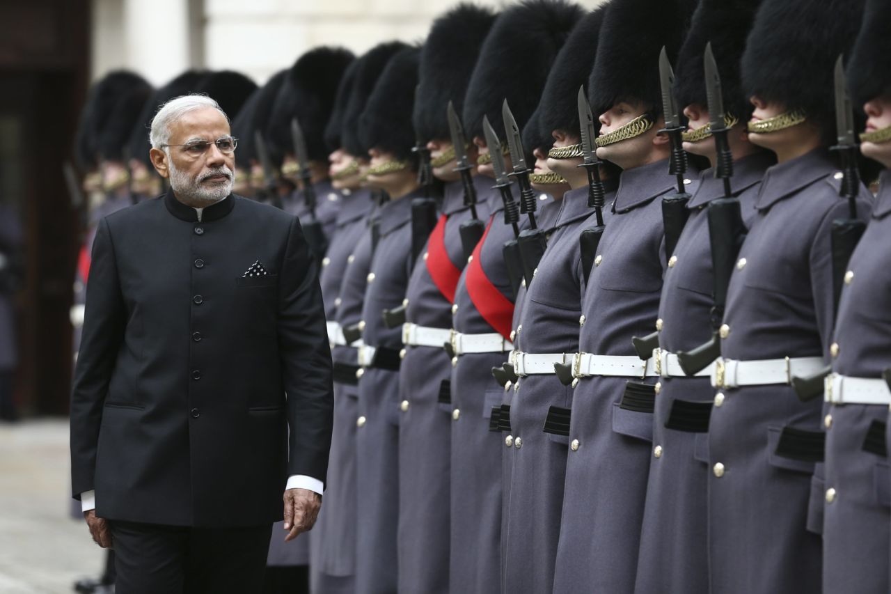 Modi will have lunch with the Queen at Buckingham Palace and give an address to the UK Parliament.