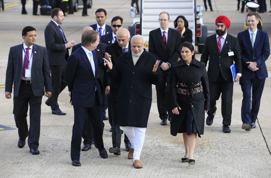 Since assuming office in May 2014 Modi visited 28 other countries before coming to the UK.