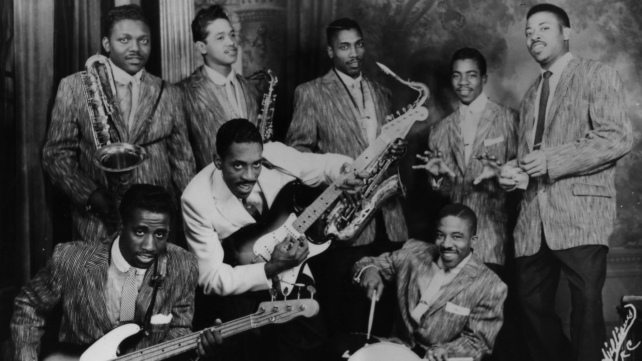 "Rocket 88," often credited as the first rock 'n' roll record, was recorded in 1951 by Ike Turner's Kings of Rhythm -- but it was singer Jackie Brenston, top left, who got the credit. The record, which Phillips leased to Chess, sold 100,000 copies, a huge number for an R&B record on an independent label. 