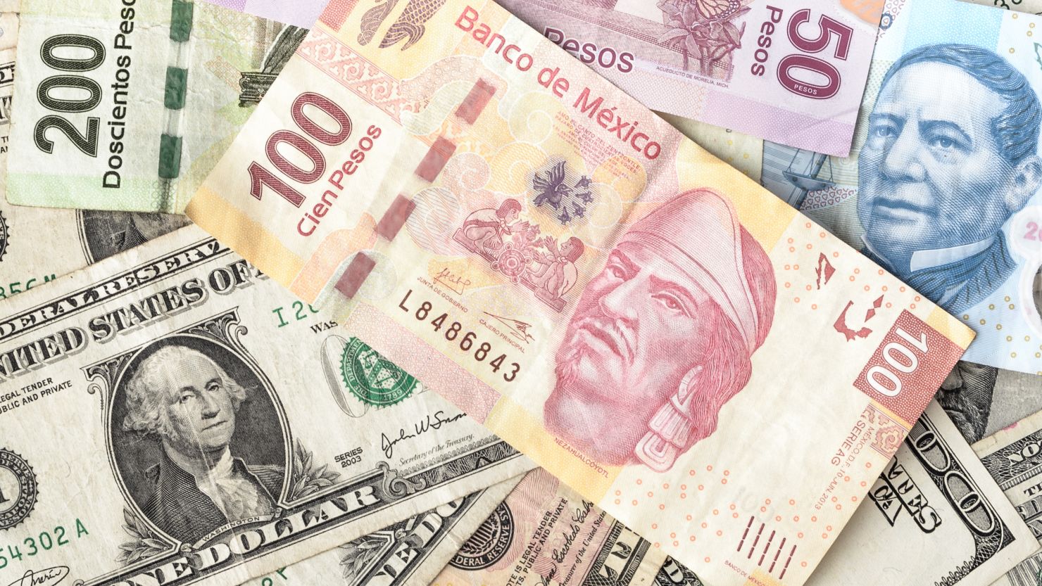 pesos and dollars