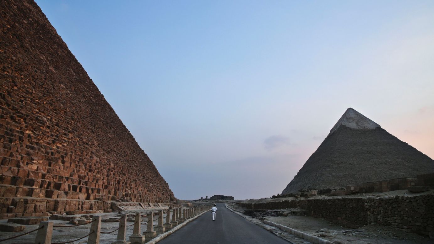 In November, a thermal scanning project found anomalies in Khufu (pictured left), the largest of the three pyramids at Giza. Operation Scan Pyramids says this could indicate the presence of hidden burial chambers. 