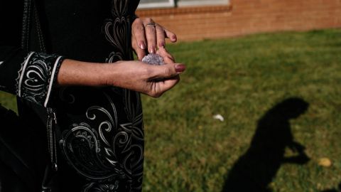 Maria walked through the FSU campus clutching an amethyst geode. She hoped to find a sense of peace after revisiting the scene of the crime.