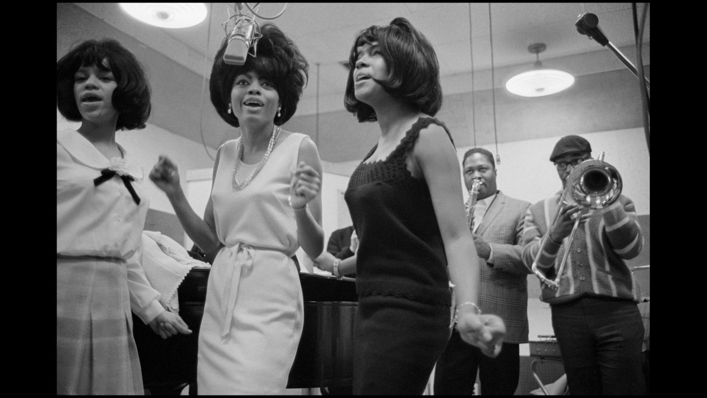 The group began as a trio consisting of Diana Ross, Florence Ballard and Mary Wilson. The three met while living in a housing project in Detroit, and they rose to fame with Motown Records in the 1960s. "I photographed them as a group. Diana wasn't famous-famous at that point," Davidson said. "They seemed to be very mellow."