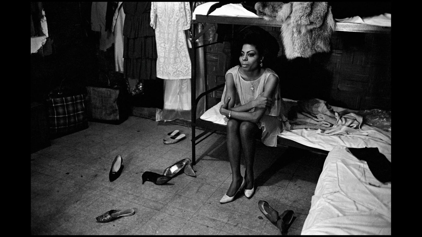Ross sits on a bed at the Apollo Theater. The Supremes were the most successful female group of the '60s, achieving worldwide popularity. "It was a time of Black Power," Davidson said, referring to how the group formed at the height of the civil rights movement. "I was lucky to be accepted in a certain way. But also aware that there was something going on in the air."