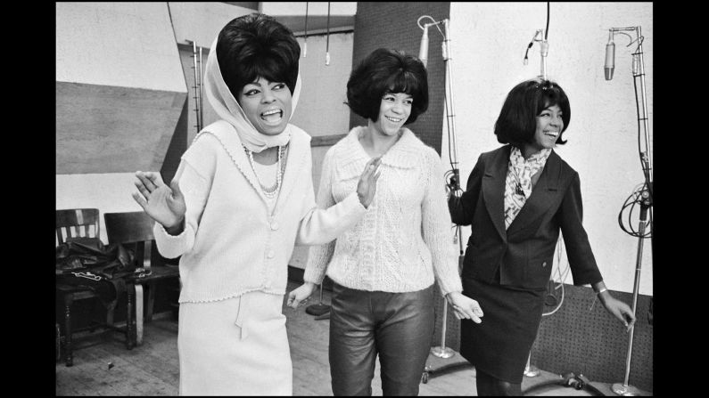 Ross, Ballard and Wilson rehearse at Motown. "I just tried to be invisible, and I was invisible to them," Davidson said. "They didn't in any way affect my being able to be a kind of fly on the wall. ... I was there to observe an aspect of their life as musicians."