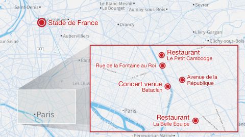 map paris terror attacks inset UPDATE