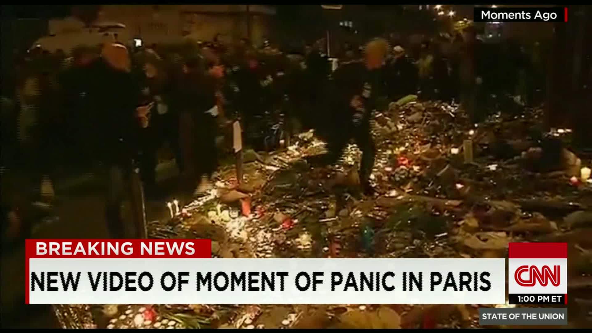 Crowd seen running in panic at Paris memorial