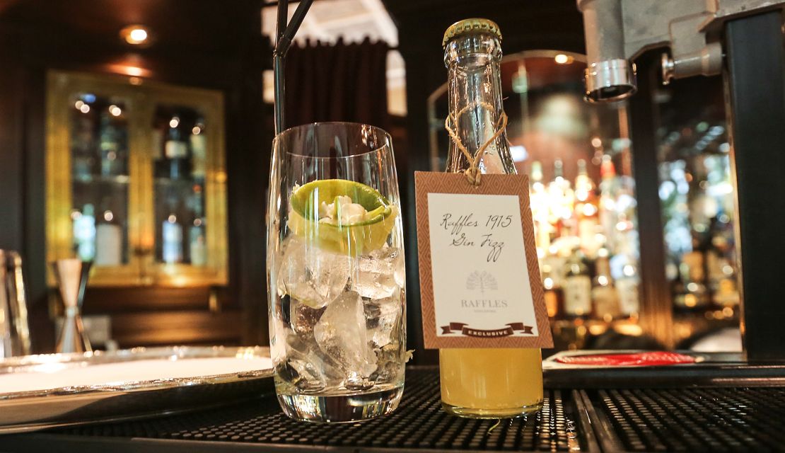 Raffles 1915 adds lemongrass, jasmine and other ingredients to the traditional London gin recipe.