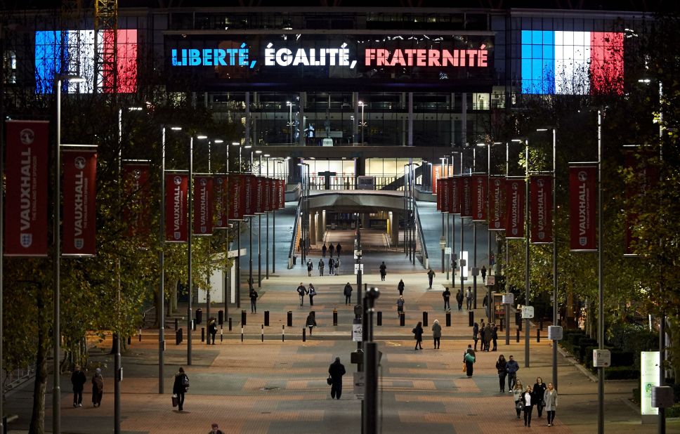 England fans are being asked to sing La Marseillaise, with the French national anthem's words to be displayed on Wembley's screens. The French Football Federation (FFF) has confirmed all of the squad will travel to London for Tuesday's game.