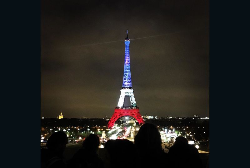 Eiffel Tower lights up for France CNN