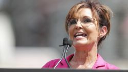 WASHINGTON, DC - SEPTEMBER 09:  Former vice presidential candidate Sarah Palin addresses a rally against the Iran nuclear deal on the West Lawn of the U.S. Capitol September 9, 2015 in Washington, DC. Thousands of people gathered for the rally, organized by the Tea Party Patriots, which featured conservative pundits and politicians.  (Photo by Chip Somodevilla/Getty Images)
