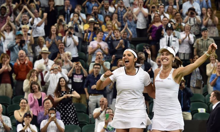 Hingis and Sania Mirza of India won the women's doubles crown at Wimbledon this year.