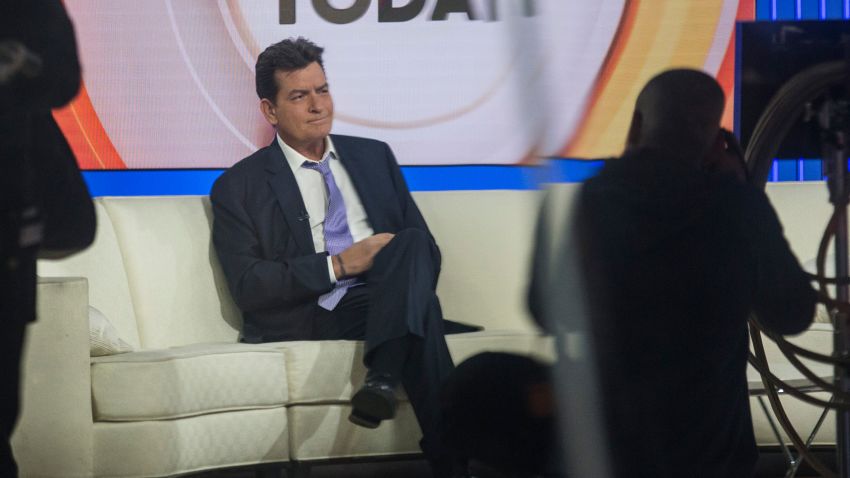 NEW YORK, NY - NOVEMBER 17: Actor Charlie Sheen waits on the set of the Today Show before formally announcing that he is H.I.V. positive in an interview with Matt Lauer on November 17, 2015 in New York City. Sheen says he learned of his diagnosis four years ago and was announcing it publically to put an end to rumors and extortion. (Photo by Andrew Burton/Getty Images)