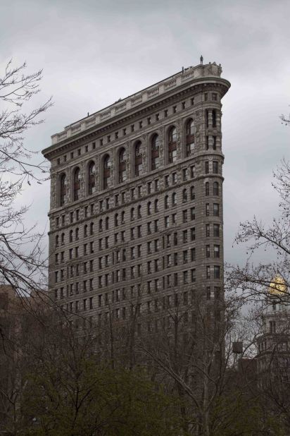 When scouting locations for his installation in New York, Gormley focused specifically on historic buildings, like the city's famous Flatiron landmark. 