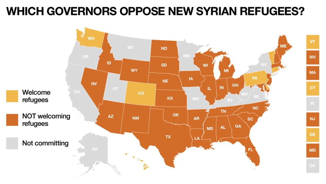v8 map states accepting syrian refugees