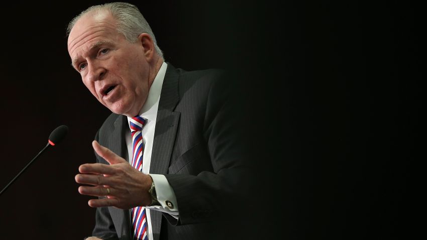 CIA Director John Brennan answers questions after delivering remarks at the Center for Strategic and International Studies November 16, 2015 in Washington, D.C.