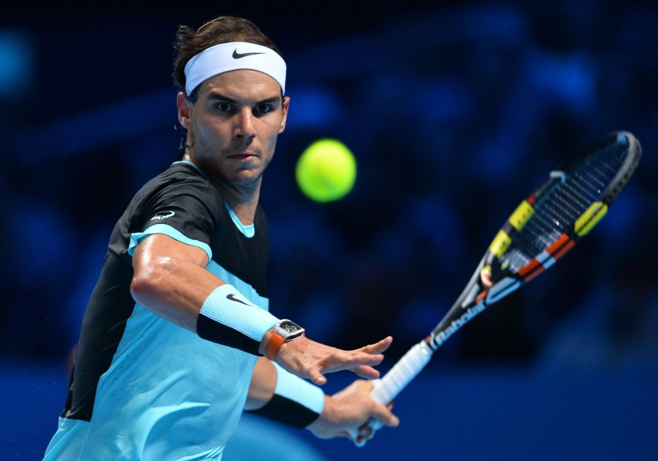 Wednesday's standout match at the World Tour Finals pitted Rafael Nadal, right, against home favorite Andy Murray. Nadal continued his recent revival by beating the Scot 6-4 6-1. 