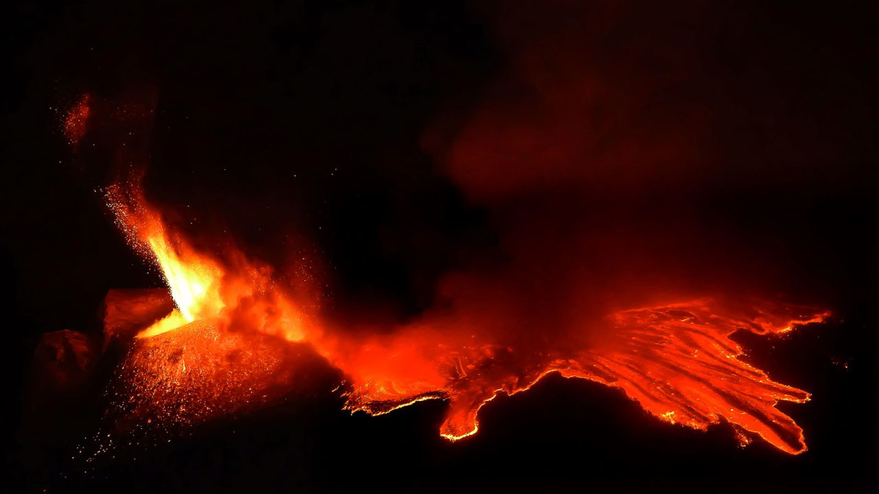 By the magic of cinematic special effects, the lava flows on Sicilian volcano Etna provided the hellish backdrop for a battle scene between Obi-Wan and Anakin in "Revenge of the Sith." 