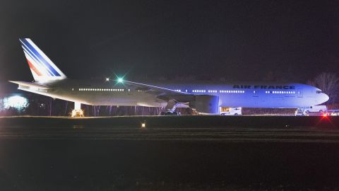 Air France Flight 55 lands at Halifax Stanfield International Airport in Canada.
