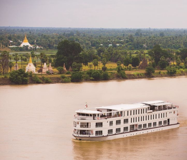The Belmond Orcaella takes guests through Myanmar in style. The Ayeyarwady Experience tour, which costs $110,000 per week, travels from ancient Bagan to the former capital, Yangon.