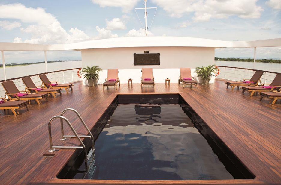 Activities include everything from visits to monasteries to hot air balloon rides. While on board you can enjoy massages, a pool and cocktails on the deck at sunset. 