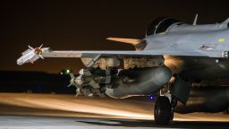 This photo released on Tuesday, Nov. 17, 2015 by the French Army Communications Audiovisual office (ECPAD) shows a French army Rafale jet on the tarmac of an undisclosed air base as part of France's Operation Chammal launched in September 2015 in support of the US-led coalition against Islamic State group. France launched fresh airstrikes on the Islamic State stronghold of Raqqa in Syria days after attacks in Paris linked to the group killed at least 129 people. French military spokesman Col. Gilles Jaron said the strikes destroyed a command post and training camp and come a day after President Francois Hollande vowed to forge a united coalition capable of defeating the jihadists at home and abroad. (Sebastien Dupont/ECPAD via AP) THIS IMAGE MAY ONLY BE USED FOR 30 DAYS FROM TIME TRANSMISSION. MANDATORY CREDIT.