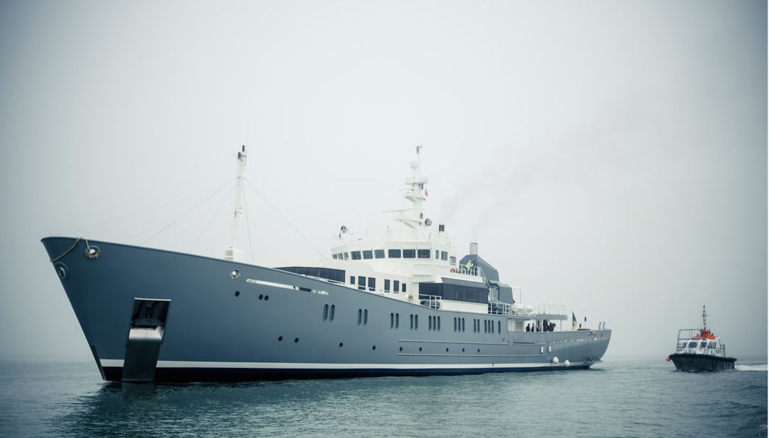 Don't be deceived by its understated exterior. Though the 71-meter Enigma XK looks more like a research ship than a luxury yacht, gourmet dining and mega-comforts are a huge part of this $454,000 per weekexperience. 