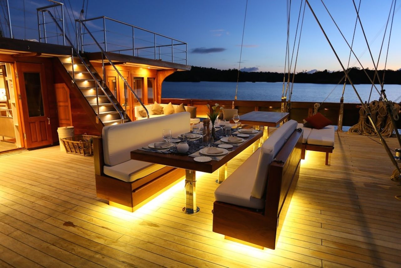 Lamima's outdoor dining space.