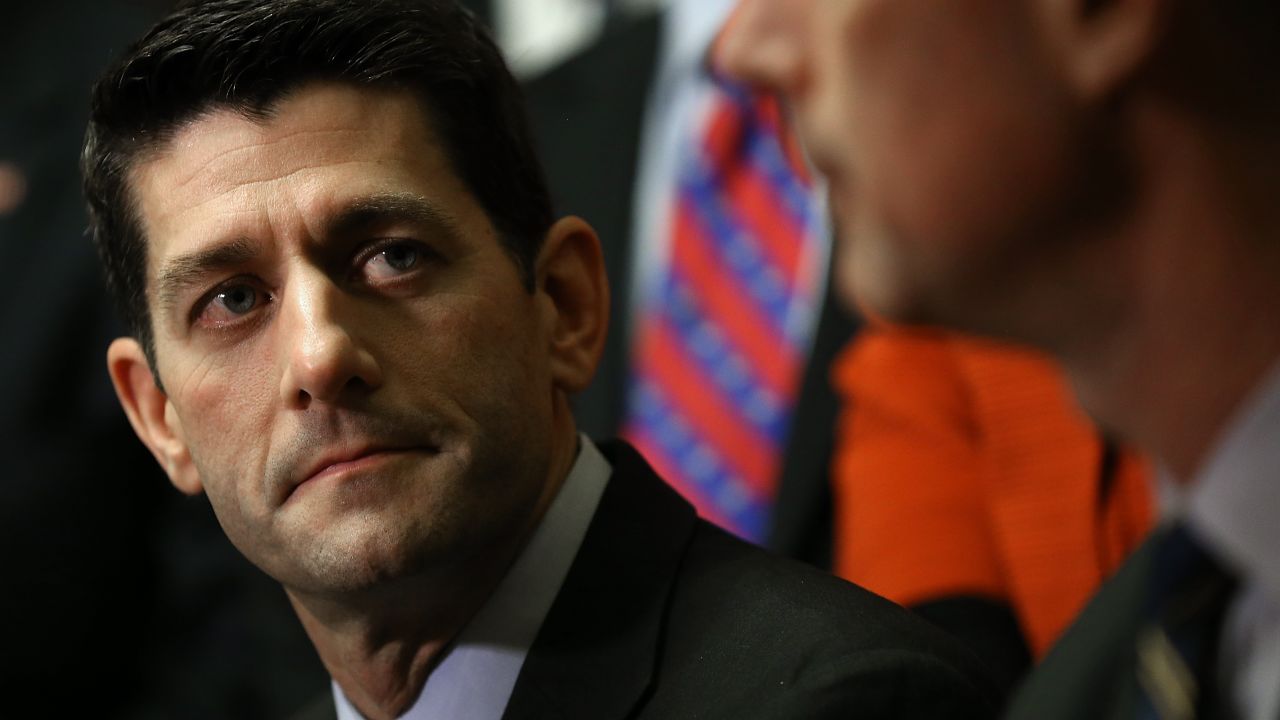 Speaker of the House Paul Ryan (R-WI) delivers brief remarks before signing the Defense Authorization Bill November 17, 2015 in Washington, D.C.