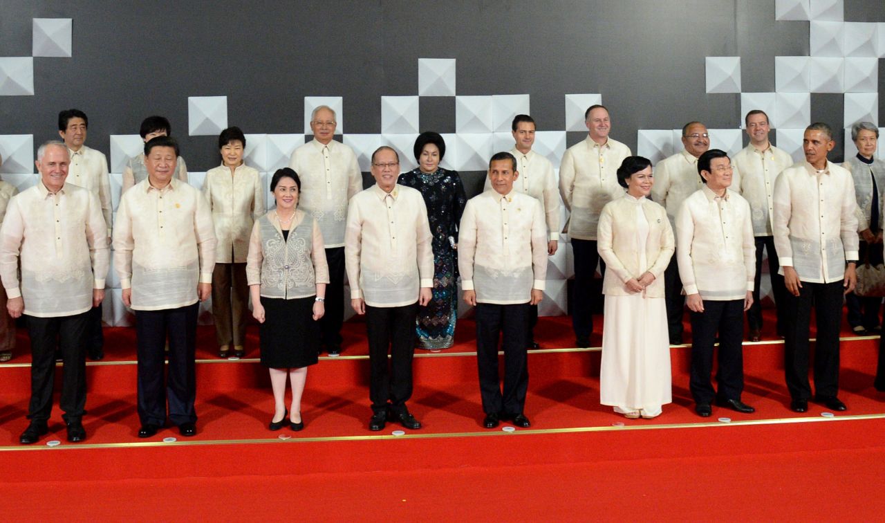 In 2015, the meeting was hosted by the Philippines, which chose its barong tagalog, an embroidered white shirt made from pineapple fiber and silk. As far as embarrassing shirts go, it wasn't too bad... unlike previous years.