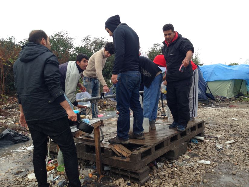 The refugees live in desperate conditions: there are few washing facilities, most say they are hungry and petty crime is said to be rife.