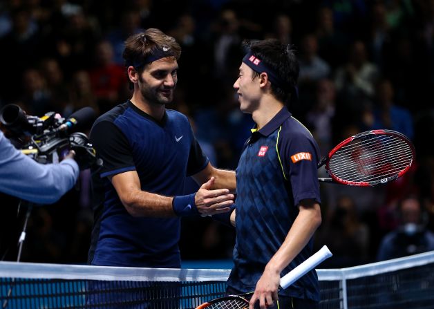 He was let down by a double fault in the last game on game point. Nishikori was eliminated after making the semis last year.