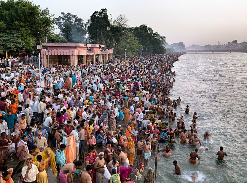 In India, Burtynsky captures the <a href="http://www.edwardburtynsky.com/site_contents/Photographs/Water.html" target="_blank" target="_blank">Kumbh Mela festival</a> (the world's largest religious festival). The festival is conducted in the Sangam, a "confluence of the Yamuna, Ganges and mythical Saraswati rivers," and is entirely dedicated to the cleansing of sins using water. In 2013, over 120 million people were in attendance. 