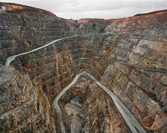 Burtynsky's has also shot mines around the world. He has <a href="http://www.nytimes.com/interactive/2015/10/25/magazine/25mag-copper.html?smid=tw-nytmag&smtyp=cur&_r=1" target="_blank" target="_blank">described</a> them as "wounds" inflicted upon natural landscapes.