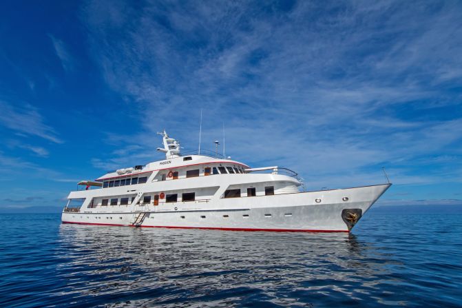 M/Y Passion tours the Galapagos for $95,000 per week. The 48-meter formerly private yacht gets you close to volcanic landscapes, sea lions, giant tortoises and iguanas. 