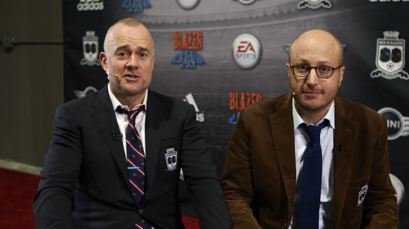 A chance meeting nearly a decade ago between Michael Davies (L) and Roger Bennett (R) also helped football catch on in the U.S. Through their "Men in Blazers" podcast and television show, the duo have educated Americans on football in a fun and engaging way. Earlier this month, they arranged BlazerCon, a two-day football convention that took place in New York.