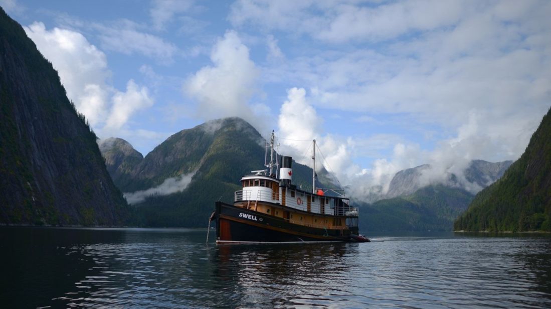 This upscale expedition yacht was once a wooden tugboat. After a multi-million dollar refit it's now run by some of Canada's top adventure guides.