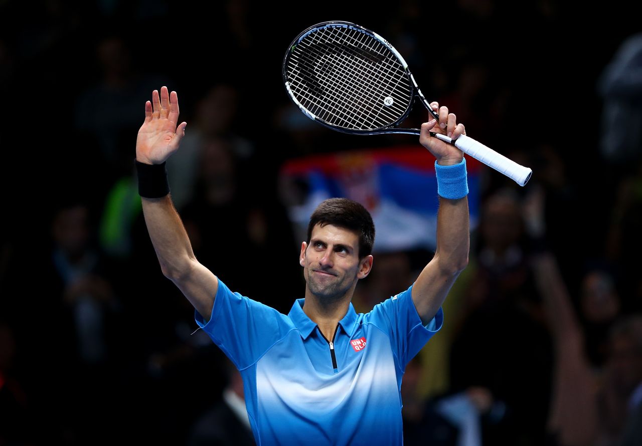 Novak Djokovic finished second behind Federer in Group Stan Smith after beating Tomas Berdych 6-3 7-5. Djokovic faces Rafael Nadal in the last four. 
