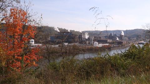 Former Carnegie steel mill in Braddock, Pennsylvania.