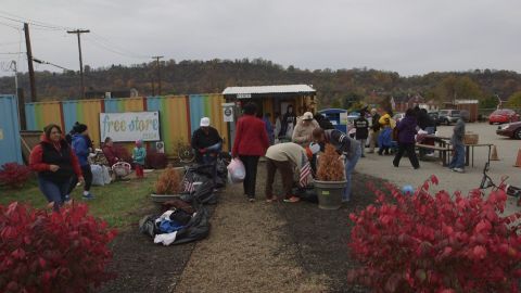 The Free Store in Braddock, where people can get food and clothes.