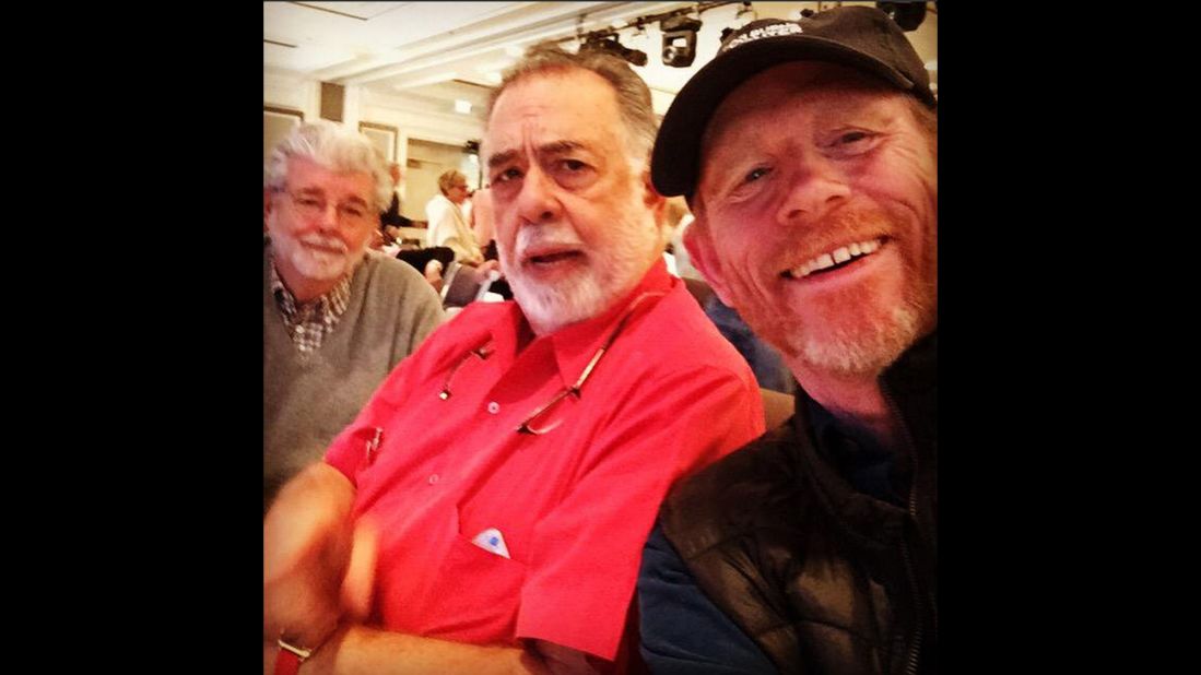Ron Howard <a href="https://twitter.com/RealRonHoward/status/648184195945107456" target="_blank" target="_blank">tweeted this selfie</a> with fellow film directors George Lucas, left, and Francis Ford Coppola on Sunday, September 27. 