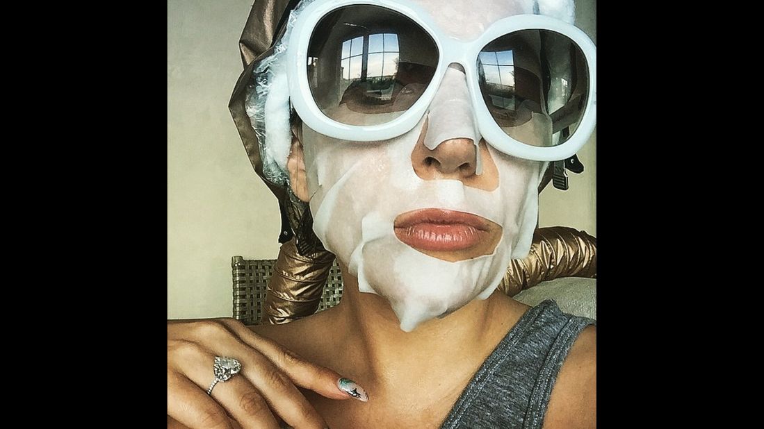 Pop star Lady Gaga undergoes some beauty treatment on Thursday, May 21. "(Eight hours) yesterday and still going," <a href="https://instagram.com/p/28mUFOpFAn/" target="_blank" target="_blank">she said on Instagram.</a> "Oh the glamours of sleep deprivation." 