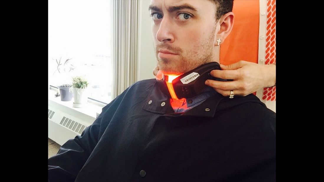 Singer Sam Smith, who dominated this year's Grammy Awards, <a href="https://instagram.com/p/3gzjGBR2Ts/" target="_blank" target="_blank">posted a selfie</a> of his "vocal therapy" on Thursday, June 4. Smith <a href="http://www.cnn.com/2015/04/29/entertainment/sam-smith-vocal-cords-billboard-feat/" target="_blank">needed surgery</a> on his vocal cords the month before.